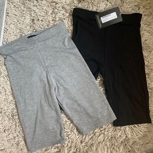 PRETTYLITTLETHING GRAY BIKER SHORTS